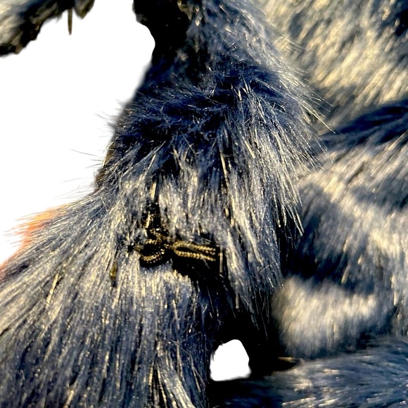 GOLDIE Faux Fur Beautiful Blue Jacket Sz Small - Picture 6 of 13
